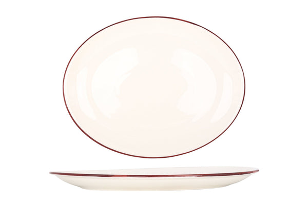 Linea Burgundy Service Plate 36x28 cm - Chaplin Home