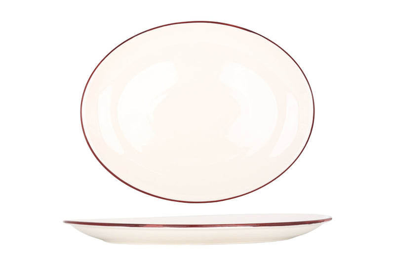Linea Burgundy Service Plate 36x28 cm - Chaplin Home
