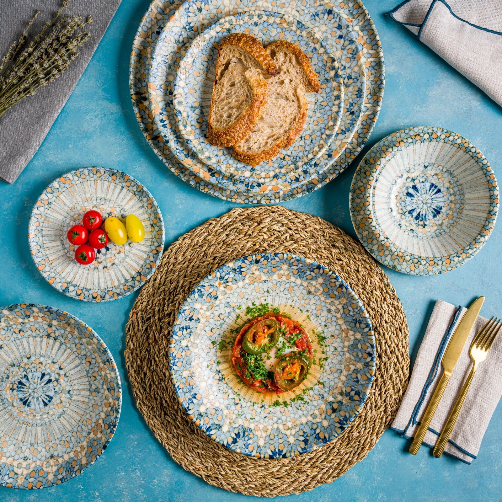 Bonna Luca Mosaic - dessert plate 17 cm - Chaplinhome