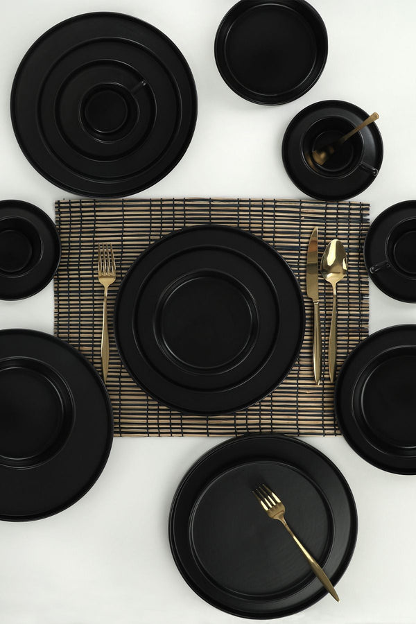 Mat Black Stackable Dinnerware Set 20 pcs - Chaplin Home