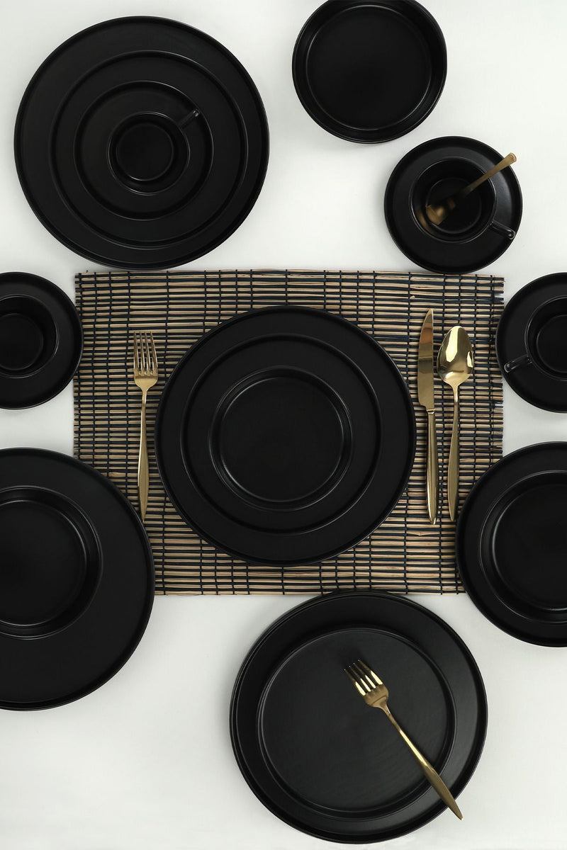 Mat Black Stackable Dinnerware Set 20 pcs - Chaplin Home