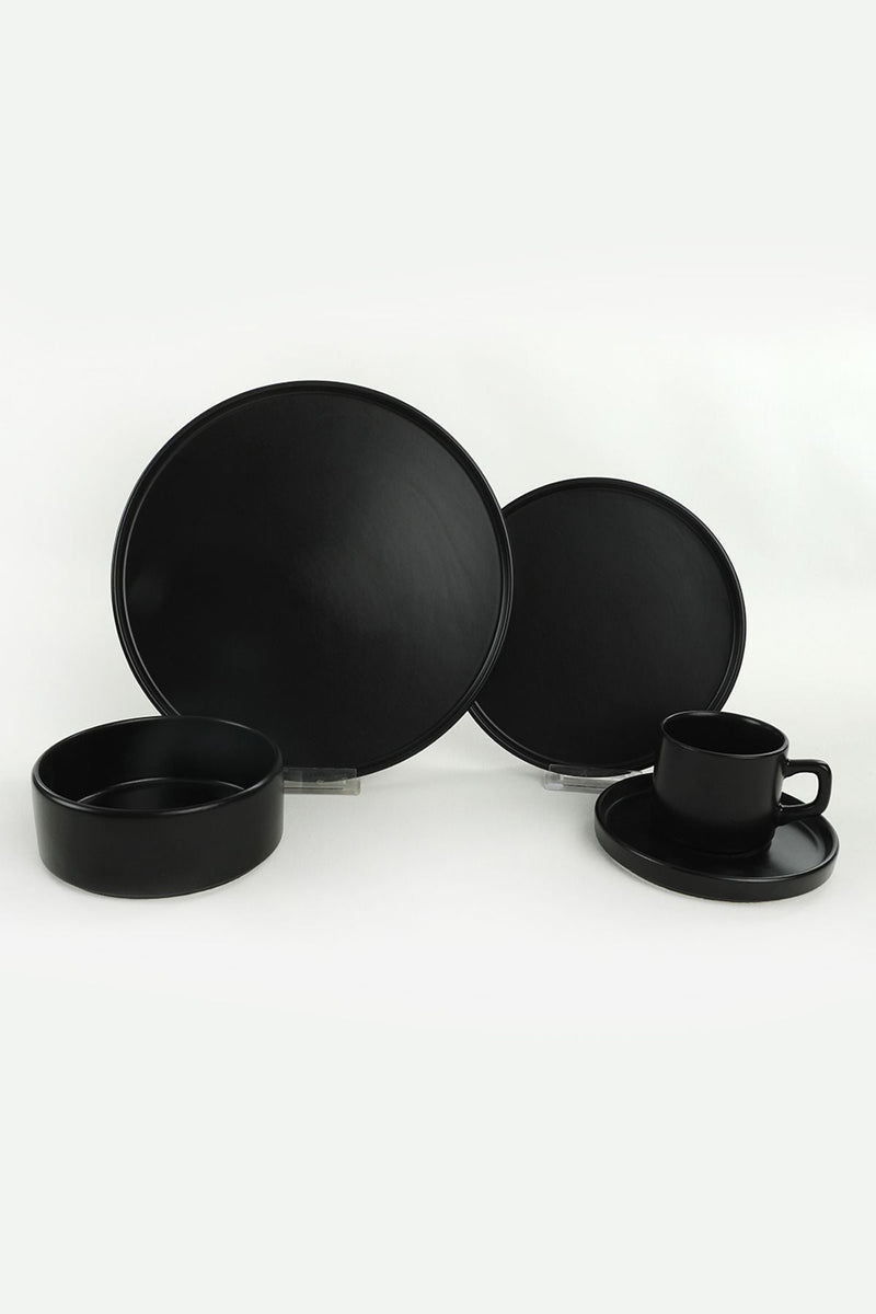 Mat Black Stackable Dinnerware Set 20 pcs - Chaplin Home