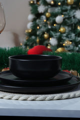Nordic Mat Black Dinnerware Set 18 pcs - Chaplin Home