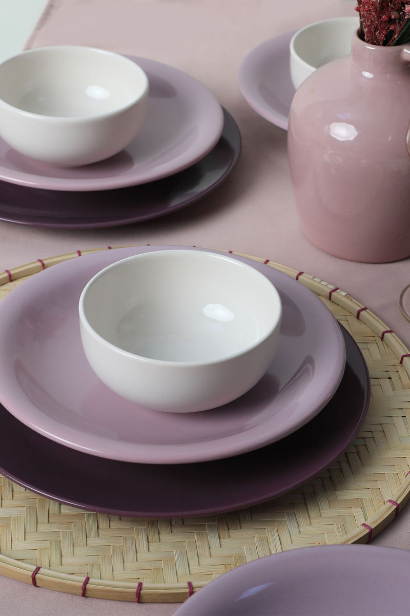 Purple Mix Dinnerware Set 18 pcs - Chaplin Home