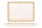 Rust Brown Plato de Servicio Rectangular 30x22 cm