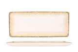 Rust Brown Plato de Servicio Rectangular 35x15 cm