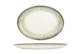 Rust Green Oval serviceplade 33x19 cm