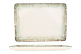 Rust Green Rectangular Service Plate 30x22 cm
