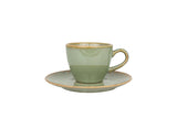 Sage Snell Espresso Cup (80cc) & Saucer Set of 6 - Chaplin Home