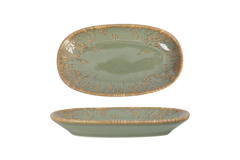 Sage Snell Oval Service Plate 15x8.5 cm - Chaplin Home