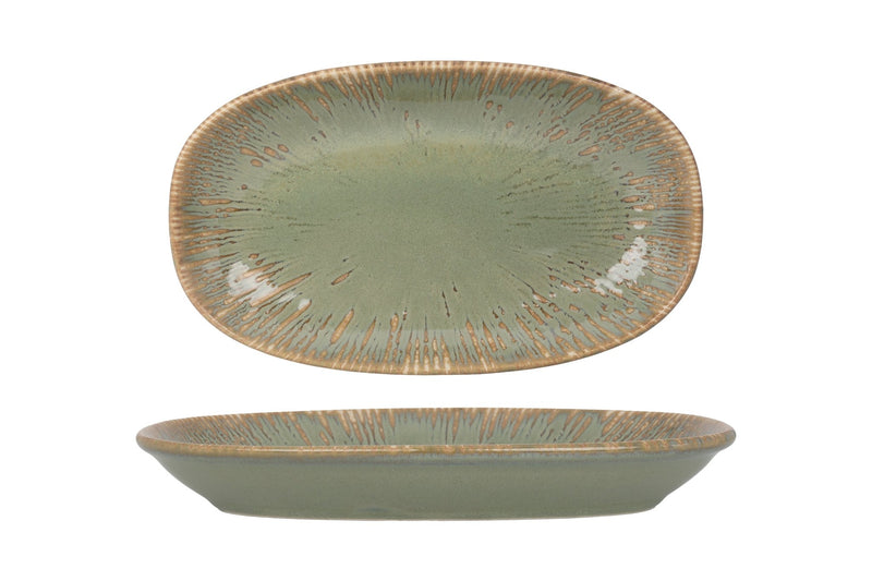 Sage Snell Oval Service Plate 24x14 cm - Chaplin Home