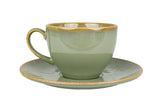 Sage Snell Tea cup with saucer - 230cc - set of 6 - Chaplin Home