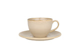 Sand Hygge Tea Cup (230cc) & Saucer Set of 6 - Chaplin Home