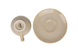 Sand Hygge Tea Cup (230cc) & Saucer Set of 6 - Chaplin Home