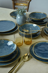 Shizen Blue Organic Dinnerware Set 18 pcs - Chaplin Home