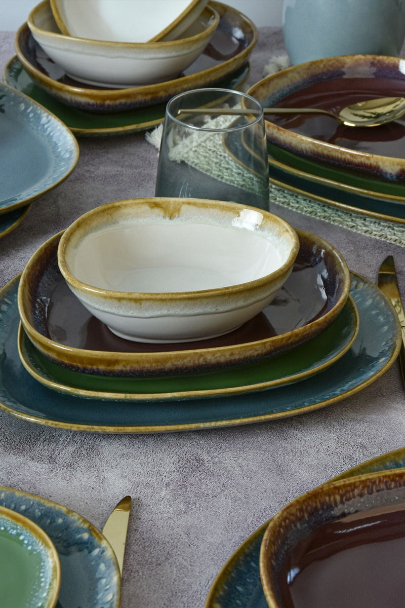 Shizen Mix Tetra Dinnerware Set 24 pcs - Oval - Chaplin Home