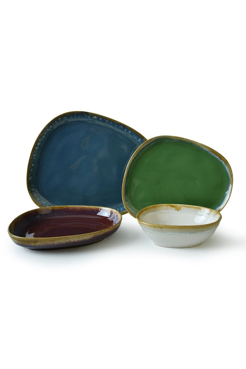Shizen Mix Tetra Dinnerware Set 24 pcs - Oval - Chaplin Home