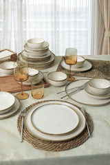 Straw Nordic Dinnerware Set 24 pcs - Chaplin Home