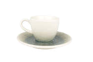 Lot De 6 Tasses à Café Avec Soucoupes - 250 Cc, Porcelaine, Design Sway Inspiré De La Mer, Résistant Micro-ondes Et Lave-vaisselle - 3