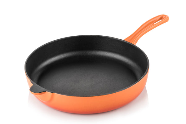 Cast Iron Frying Pan with steel - 24 cm - Amoris Home