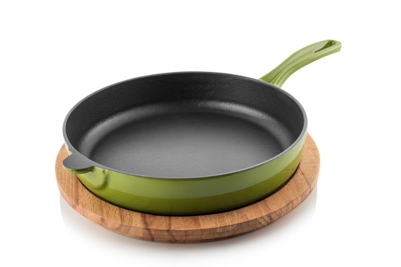 Cast Iron Frying Pan with steel - 28 cm - Amoris Home