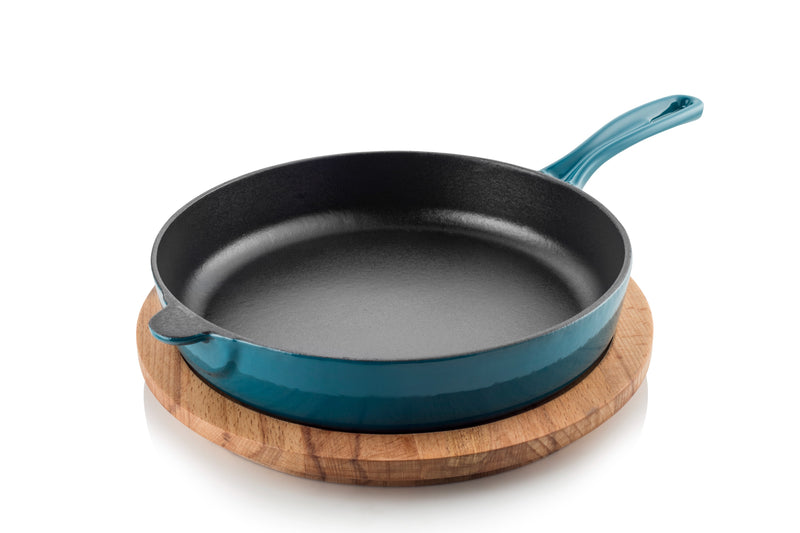 Cast Iron Frying Pan with steel - 28 cm - Amoris Home