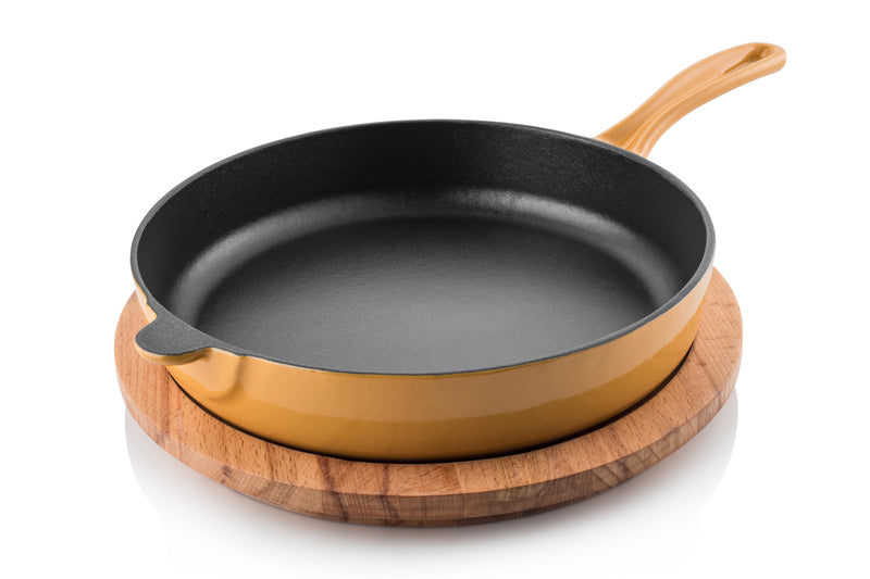 Cast Iron Frying Pan with steel - 28 cm - Amoris Home