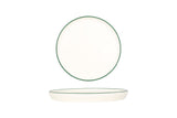 Green Edge Dessert Plate 17 cm